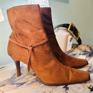 Brown Suede Ankle Boots